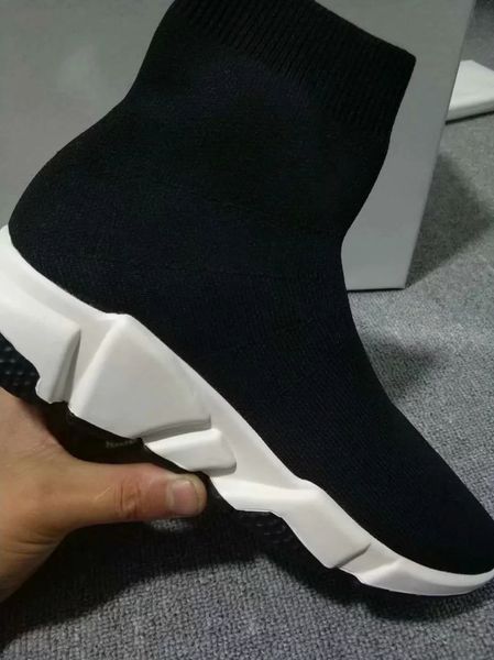 

elastic sock shoes casual shoes trainer sneakers speed race runners black chaussures whitesole for men mesh size 35-44