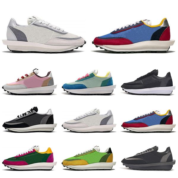 

sacai ldv waffle daybreak mens trainers casual shoes triple black white green gusto men women sports sneakers size 5.5-11 wholesale