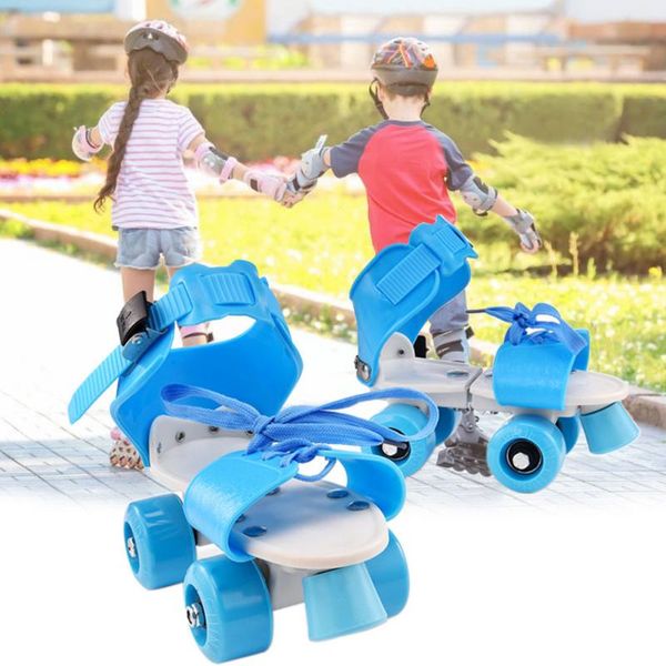 

girl boy kids adjustable abs children outdoor four wheel double row non slip skate shoes gift wear resistant portable roller