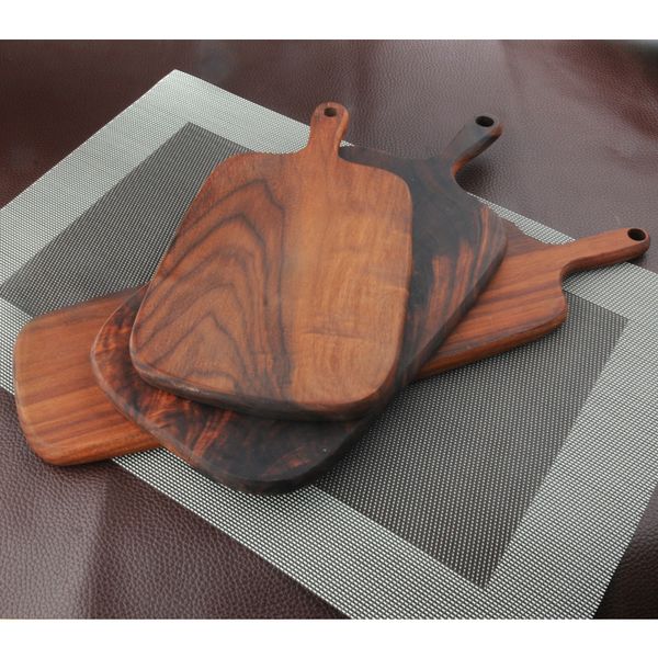 

1 pcs black walnut wood cutting board kitchen chopping board 3 size pizza disks real wood without glue stock plate