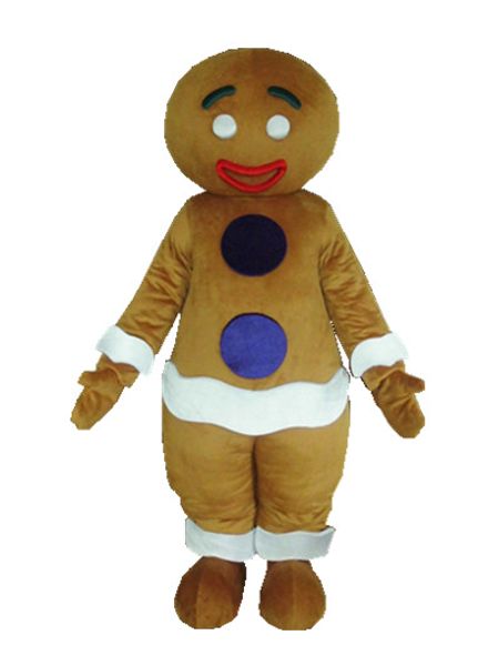 Dia das bruxas Gingernut Mascot Costume Top Quality Dos Desenhos Animados Gingersnap Man Anime personagem do tema Do Partido Do Carnaval de Natal Fantasia Trajes