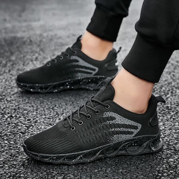 

lion scream new mens sneaker flat breathable flying weave non-slip and shockproof outdoor sports men shoes