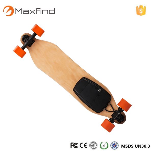 

maxfind electric skateboard, world's most portable 1000w dual motors waterproof electric longboard