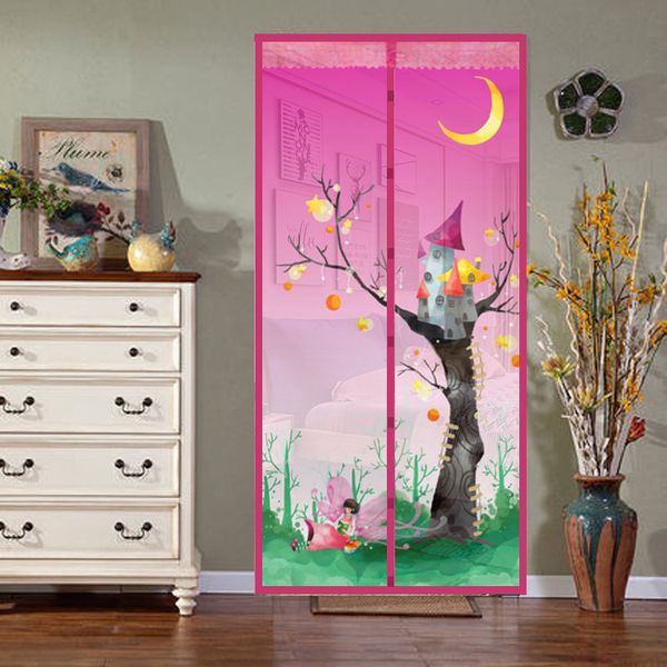 

fastener embroidery ventilate curtains anti mosquito magnetic tulle curtain door screen magnetic fly screen mesh net door net