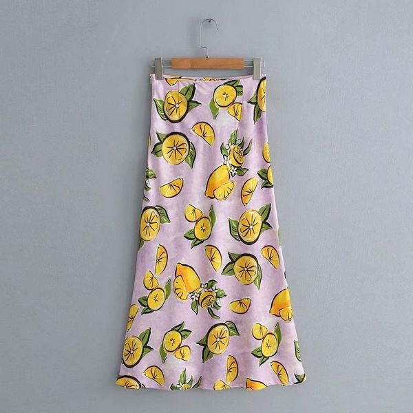 

european and american fashion wind printed half-length skirt beautiful skirts, Black