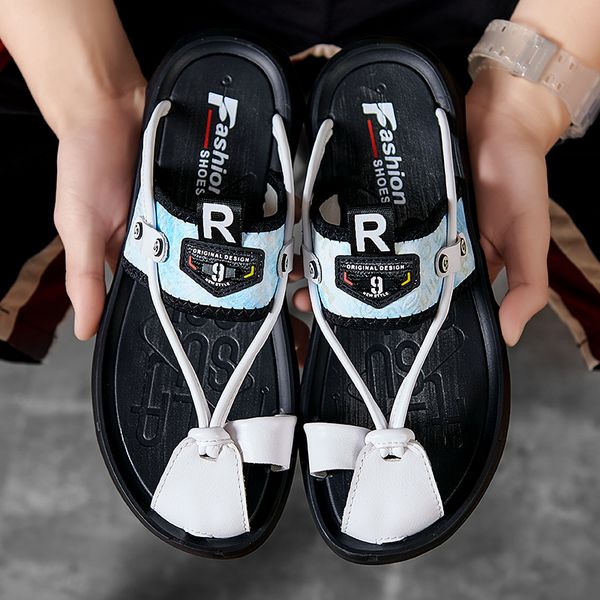 

2020 men casual slippers outdoor fashion men slides flip flops black brown beach slippers comfortable flat flip flops mens