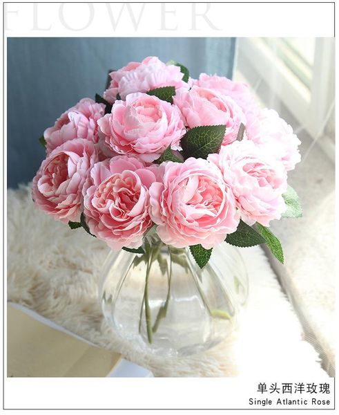 

romantic rose artificial flower diy red white silk fake flower for party home wedding decoration valentine's day