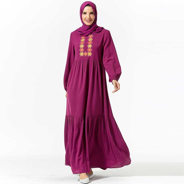 

muslim dress abaya kimono dubai islamic leisure clothing caftan women arabic maxi dresses turkish casual long robes no hijab, Red