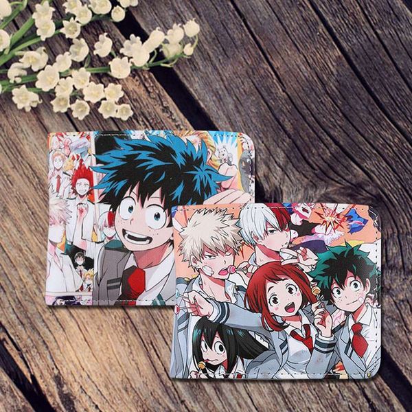 

anime boku no hero academia wallet women men my hero academia coin purses money bag, Red;black
