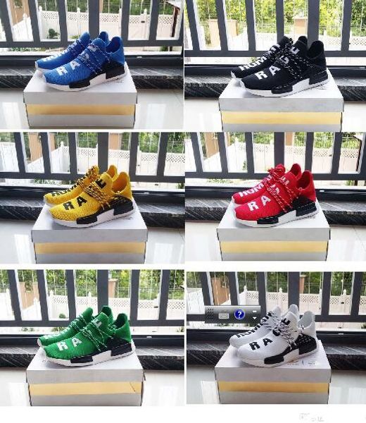 

pharrell williams x nmd human race running shoes men r1 xr1 sports athletic women outdoor training white sneakers shoes 36-47