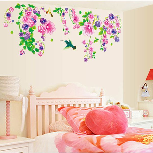 

listed bellflower wall stickers environmentally friendly removable sofa living room bedroom background