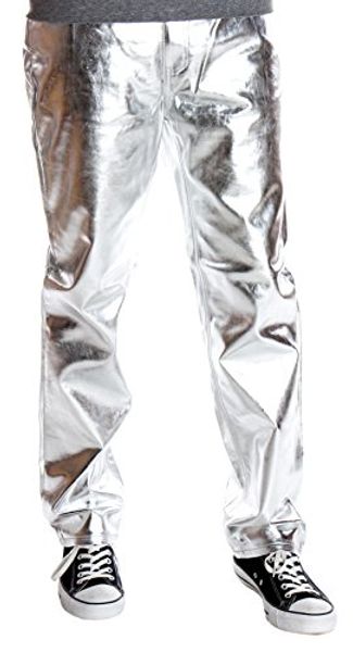

ragstock men's metallic shiny jeans, Blue