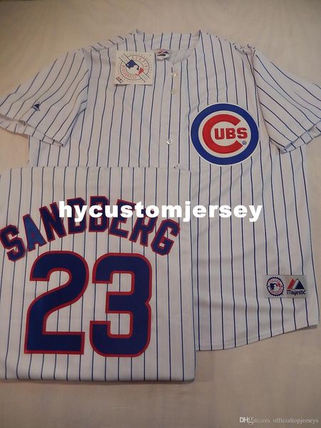 

custom mens chicago #23 ryan sandberg sewn baseball jersey white new mens stitched jerseys big and tall size xs-6xl for sale, Black;blue