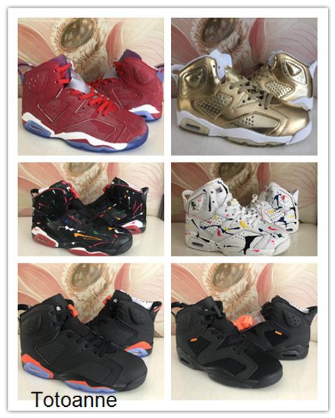 

wholesale 6 vi black red white gold men basketball shoes designer sneakers 6s sports grey trainers with box size 5.5-13