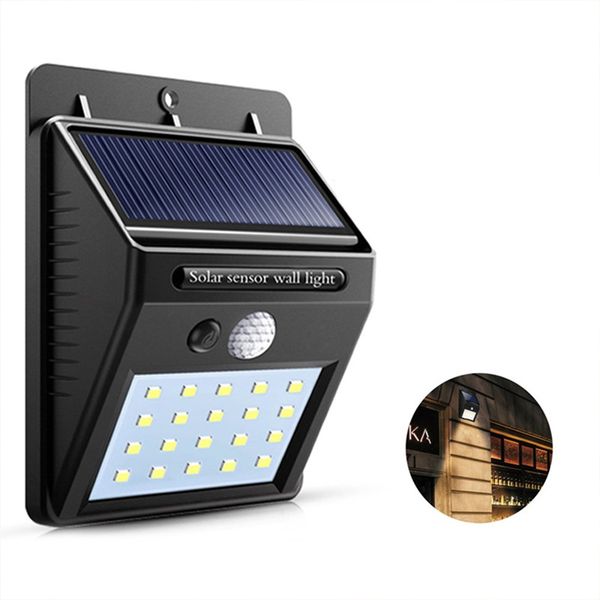

solar led outdoor garden lighting 20led garden lights ip65 waterproof street light with motion sensor light control induction