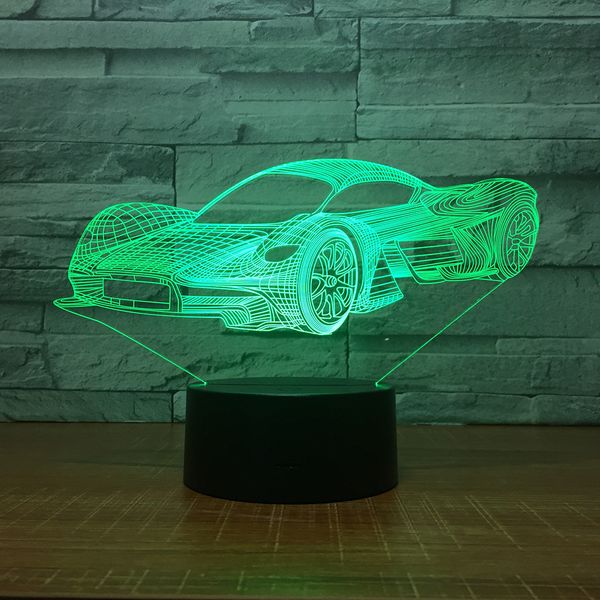 

sports car led lights colorful remote control touch night lights creative boy bedroom decorative 3d lamp