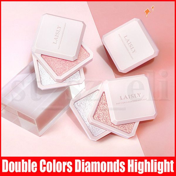 

laisly двойные цвета лица shiny highlighter водонепроницаемый продолжительный brighten high gloss контур лица shimmer powder выделение цвето