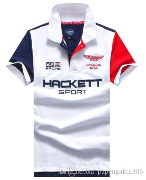 

men's hackett sport polo shirt 2019 male short sleeve england fashion london british tees nautica casual men hkt t-shirts racing polos, White;black