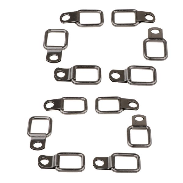

12pcs small steel d-ring tie downs for case truck cargo trailer rv anchor