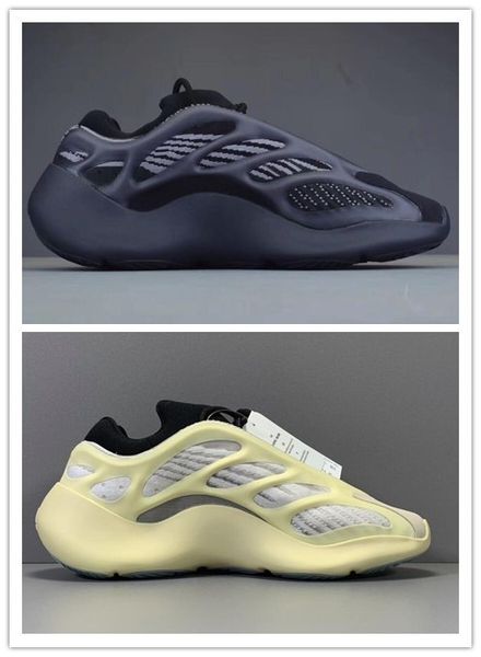 

kanye west foam runner 700 v3 azael black sneakers for mens black grey white grey green white skeleton running shoes man light trainers