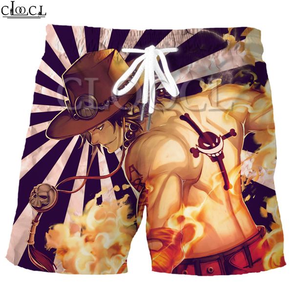 

cloocl japanese anime one piece shorts for men 3d print fashionable 2020 new summer leisure hip hop sport shorts, White;black