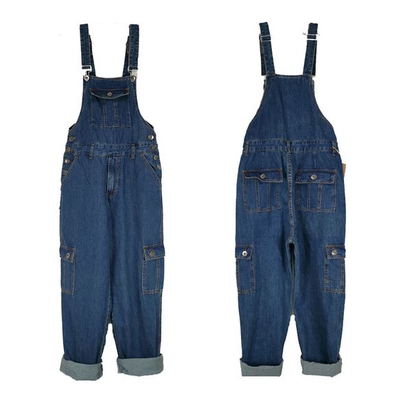 

джинсы мужского мужских denim комбинезоны, хип-хоп ретро балахоны, крупногабаритные 48 50 подтяжки, комбинезоны, Blue