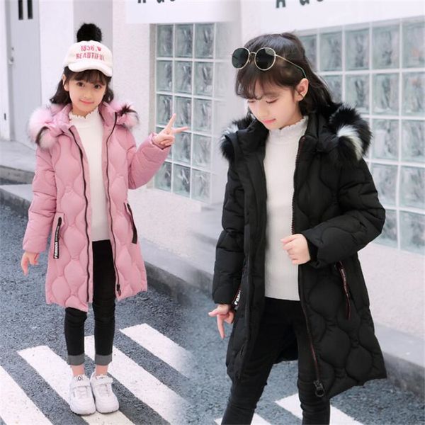 

jmffy autumn baby girl winter coat jacket thick warm outerwear clothes fur hooded 2019 girls jackets zipper toddler clothes 6-16, Blue;gray