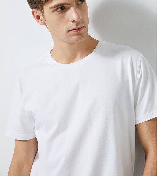 

2020 new lj39962 summer men tshirt fashion casual hip hop short sleeve 100% cotton streetwear summer, White;black