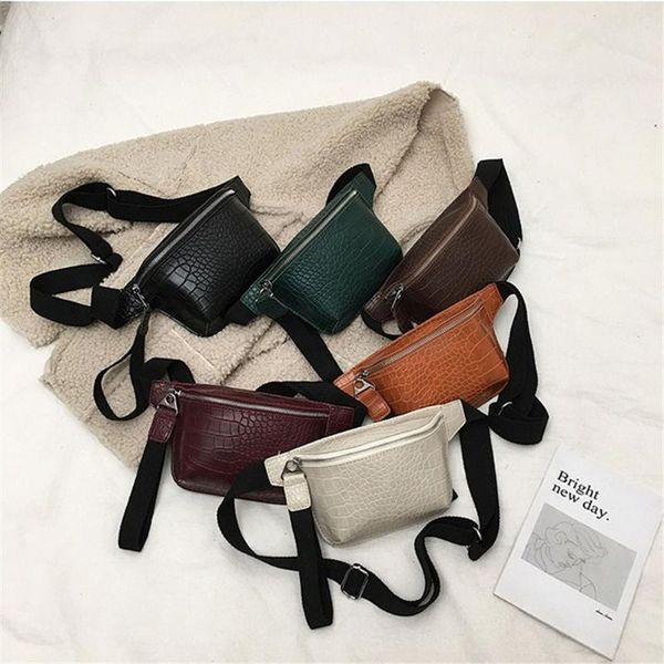 

casual waist bag for women alligator leather fanny pack phone pouch chest packs ladies belt bag female shoulder bags crossbody