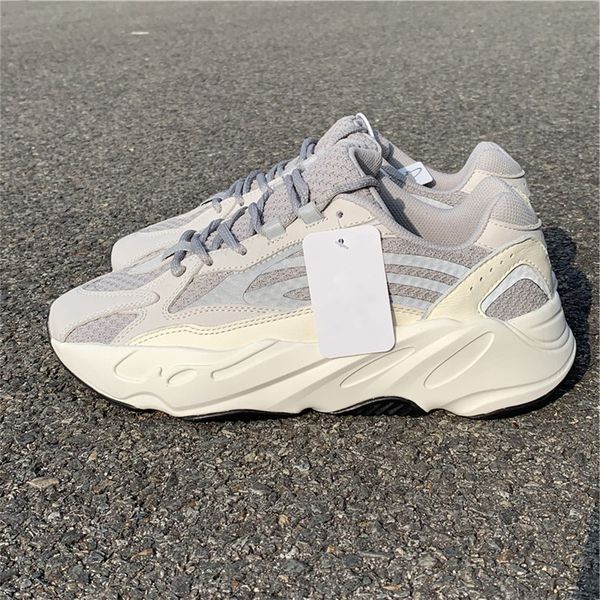

2018 release 700 v2 static man and women running sneakers white 3m sports shoes with box ef2829