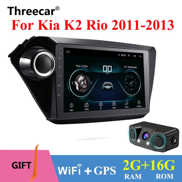 

9 inch android 8 car dvd multimedia player 2+16gb for kia k2 rio 3 2012~2017 gps navigation wifi am fm dsp bluetooth 2din radio