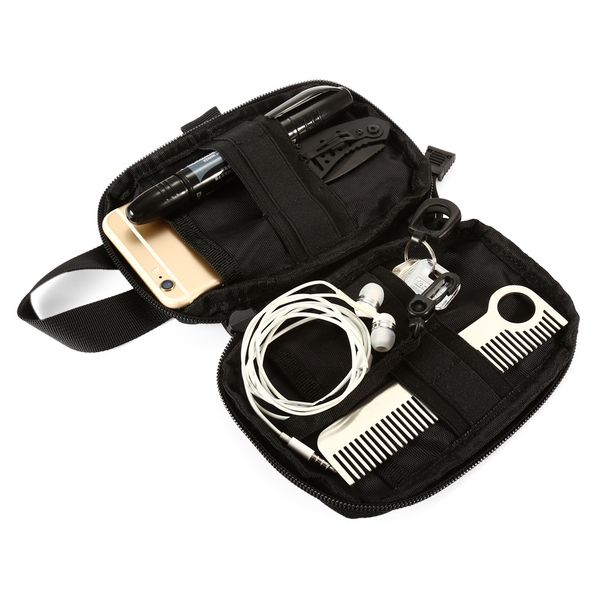 

tactical molle bag edc makeup storage pouch sports hunting pack belt bag