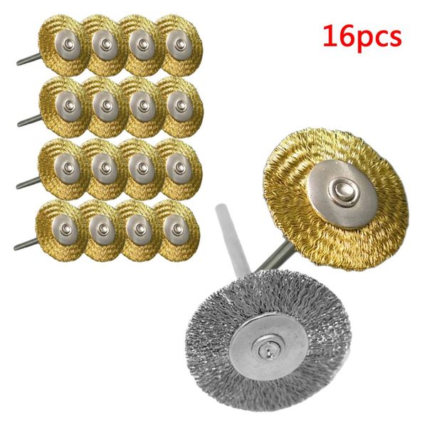 

polishing dremel brush 16pcs stainless steel wire wheel brushes set kit dremel accessories for mini drill rotary tools