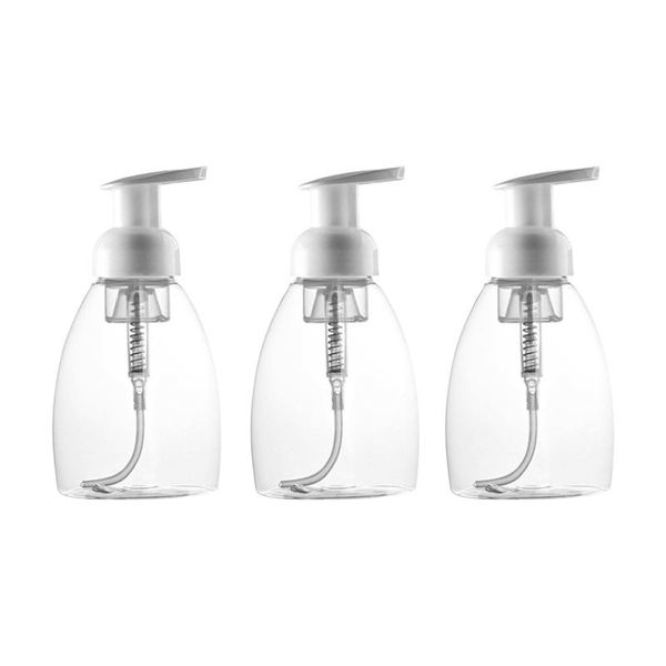 

8pcs 250ml clear foaming soap dispensers pump-bottles bar plastic soap dispenser bottle pump
