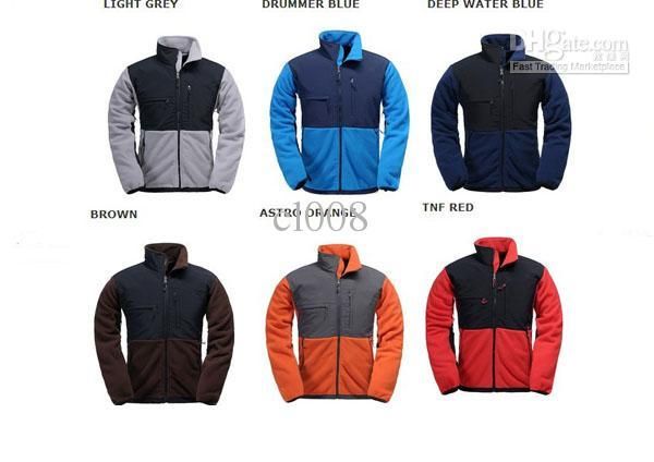

discounted men fleece jackets slim warm outdoor skiing jackets 4 pockets with hidden zipper s-xxl fast ing, Black;brown