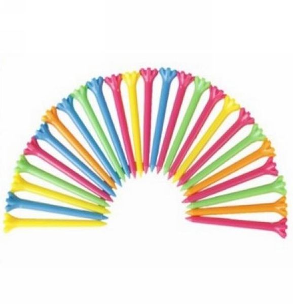 

brand new 25pcs 67mm mixed color plastic golf tees golfer aid tool brand new strwh