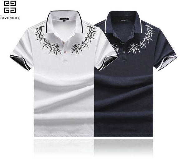 

givenchis luxury men polo shirt new cotton wild short sleeved private custom boutique t shirt classic casual polo shirt t sale, White;black