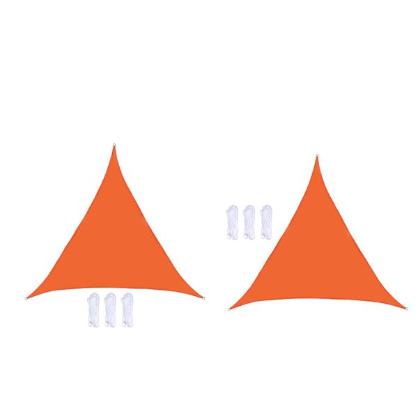 

2pcs sun shade sail uv block canopy for outdoor backyard facility