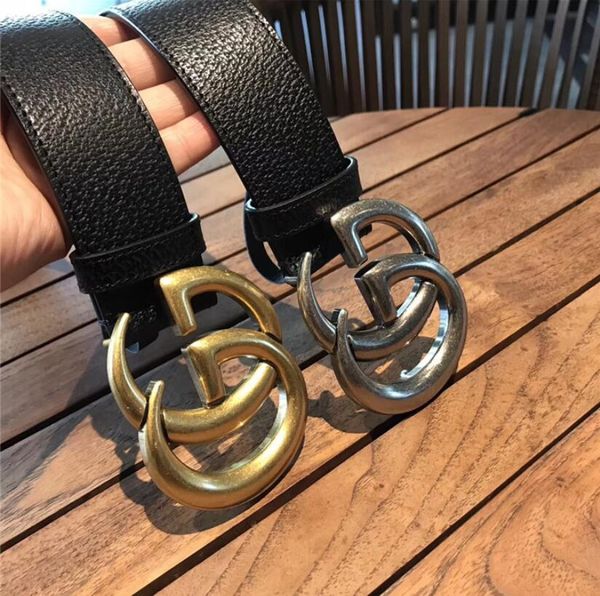 

fashion designer belt accessories men metal letters simple classic buckle belt belt 4.0cm with box, Black;brown