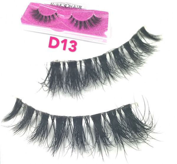 

hbzgtlad real 3d mink natural thick false fake eyelashes hand made lashes makeup extension d13