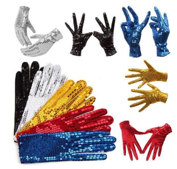

cosplay sequins gloves michael jackson adult's glove evening party costume gloves sequined glove dance kindergarten's kids gloves, White