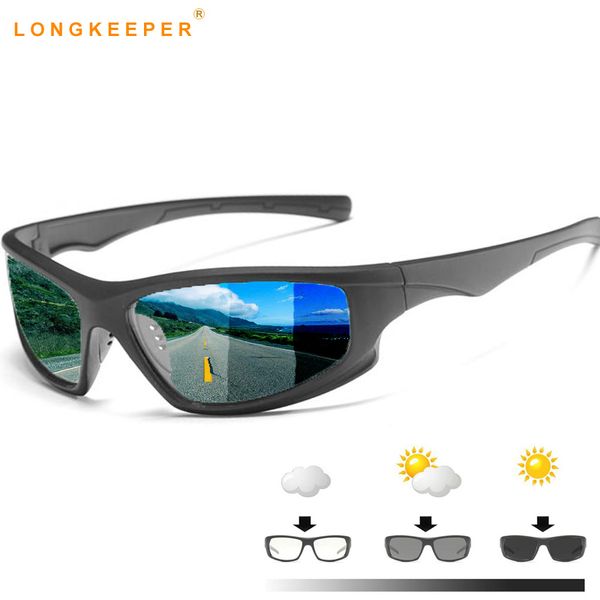 

mens driving pchromic sunglasses men polarized discoloration driver sun glasses transition lens sunglasses uv400 anti-glare, White;black