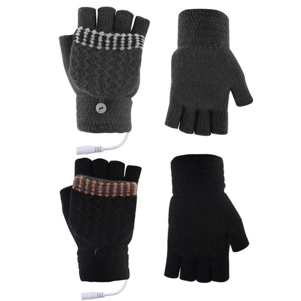 

women's men's usb heated gloves winter thermal hand warmer electric heating glove usb heated gloves motorcycle mittens