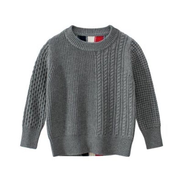 

дети марка свитера детские пуловеры одежда мальчики unisex casual striped tops сплошной цвет одежды 2020 осеней топ доставленных, Blue