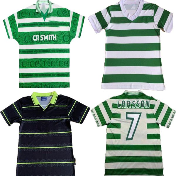 

1995 19997 1999 retro edition celtic home soccer jerseys 05 06 80 82 95 97 99 vintage brattbakk larsson football nicholas football uniform, Black;yellow