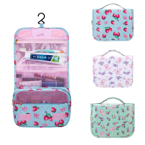 

travel cosmetic bag hanging women make up bag polyester high capacity makeup case handbag organizer storage wash bath