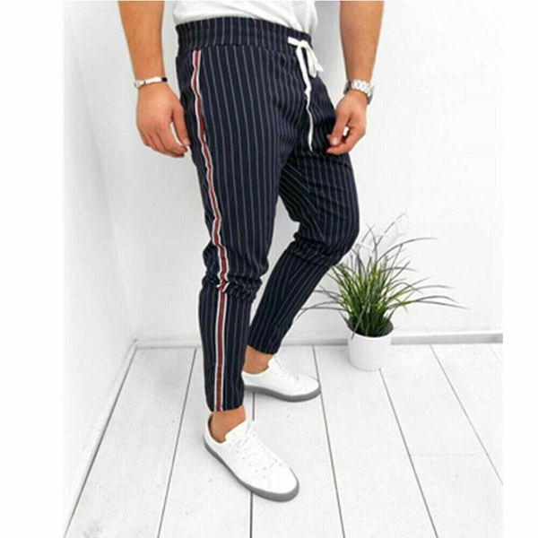 

men's sport pants long trousers tracksuit fitness workout joggers gym sweatpants, Black