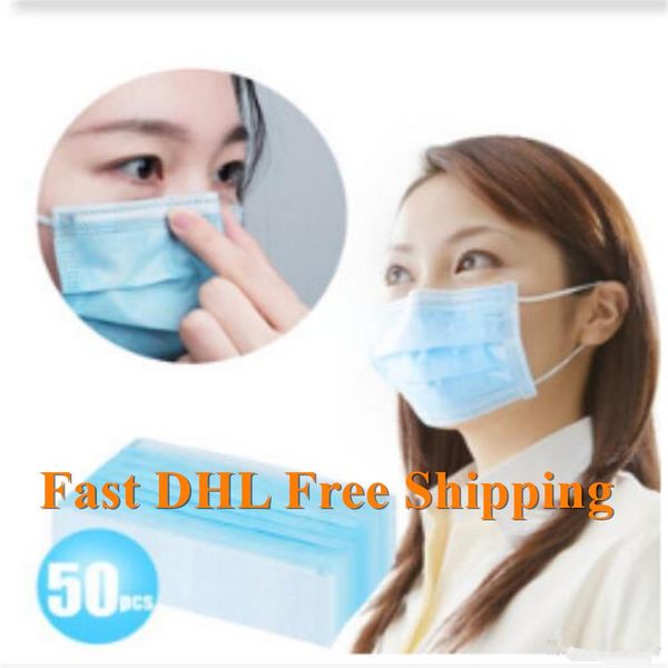 

dhl disposable face mouth masks anti pm2.5anti influenza breathing safety masks face careelastic earloop mask non-woven