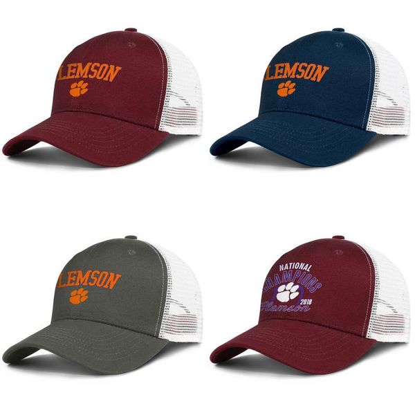

clemson tigers arch & logo adjustable trucker cap cricket cool personalized vintage baseball hat college football playoff 2018 uk, Blue;gray