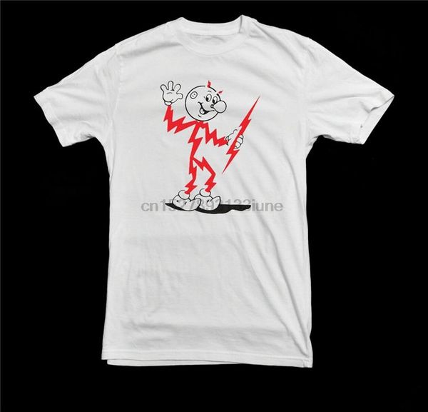 

reddy kilowat shirt vintage electric company logo tee shirt, White;black